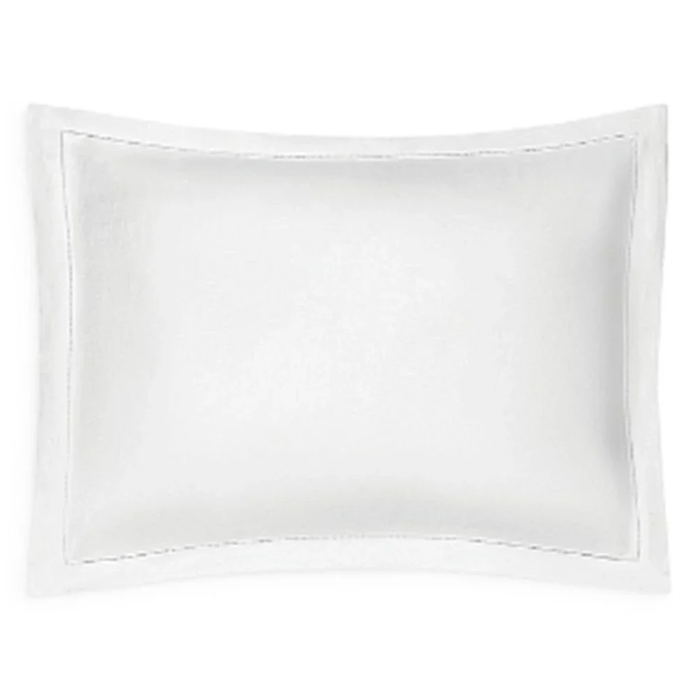 Matouk Roman Linen Hemstitch King Sham 21 x 36 - Flange White